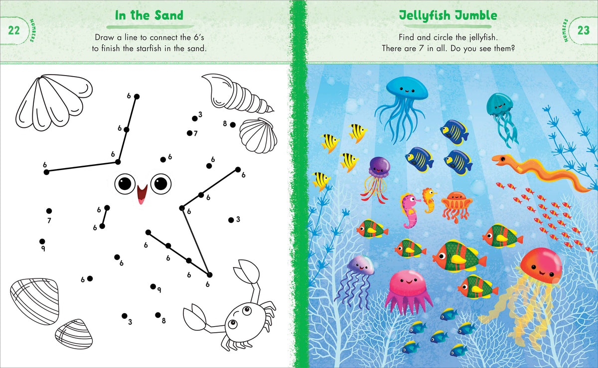 Ocean Animals Preschool Activity Book – "Pink and Blue Avenue"