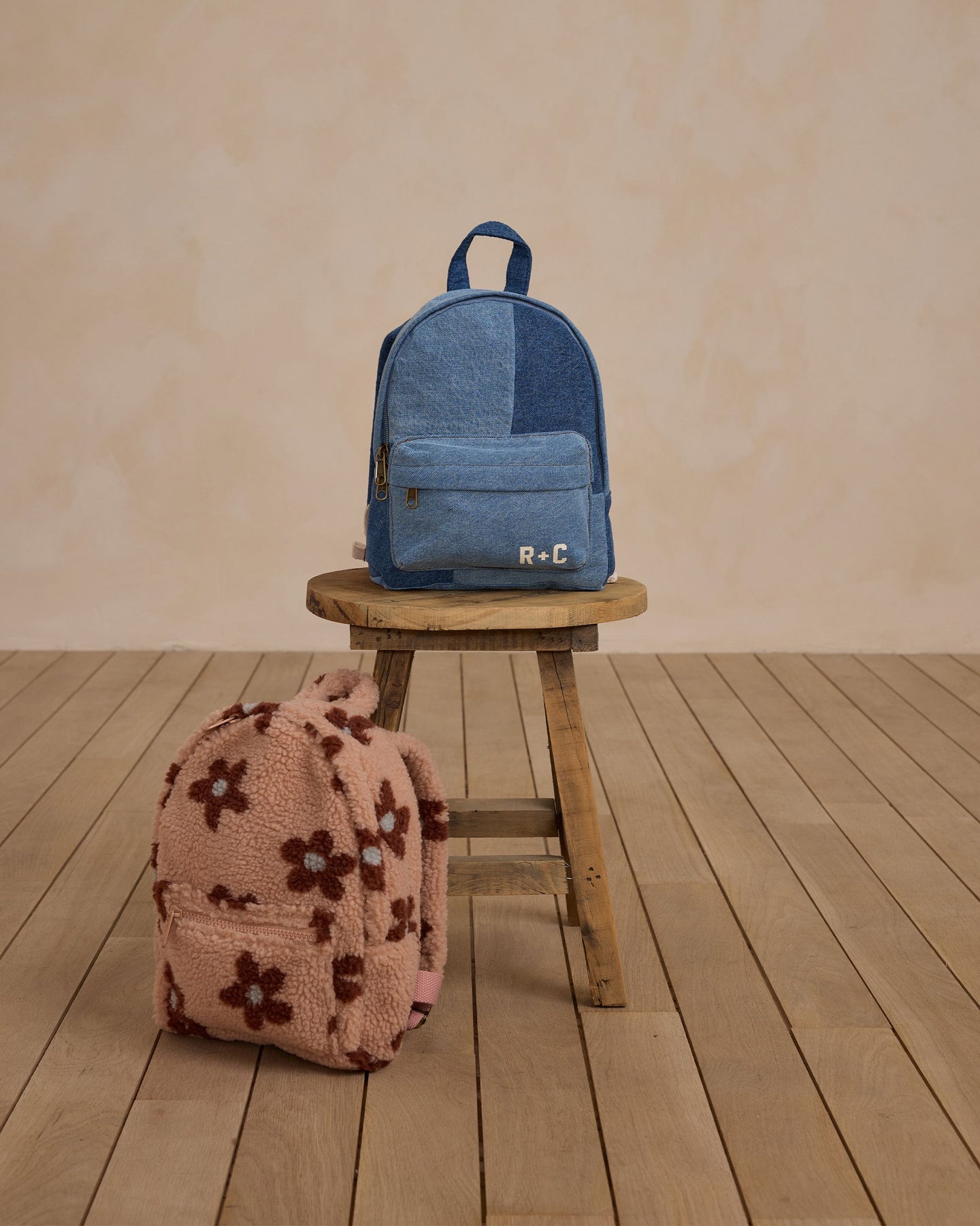 denim patchwork mini backpack mini backpack
