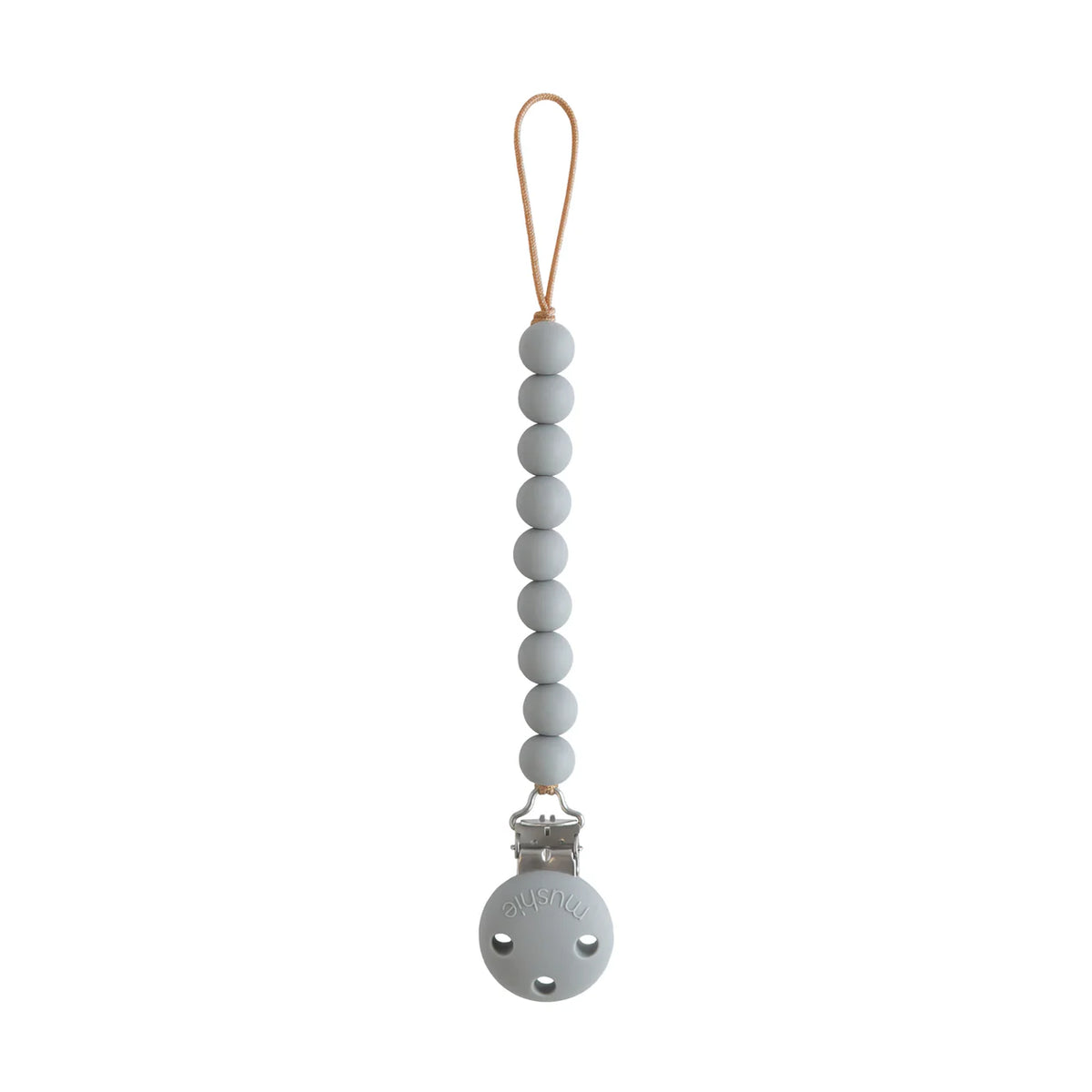 Hera Silicone Pacifier Clip | Stone – 