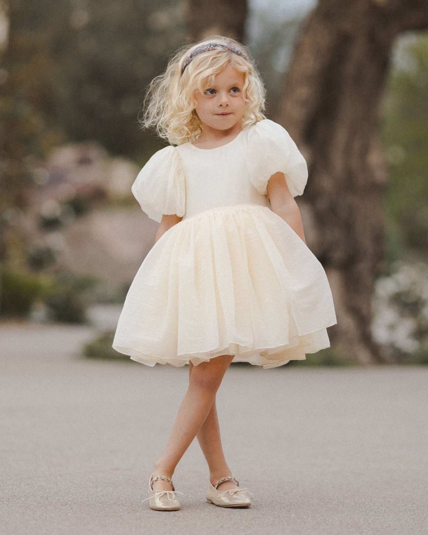 Sophia Dress | Ivory "Pink and Blue Avenue" Sophia Dress | Ivory "Pink and Blue Avenue"