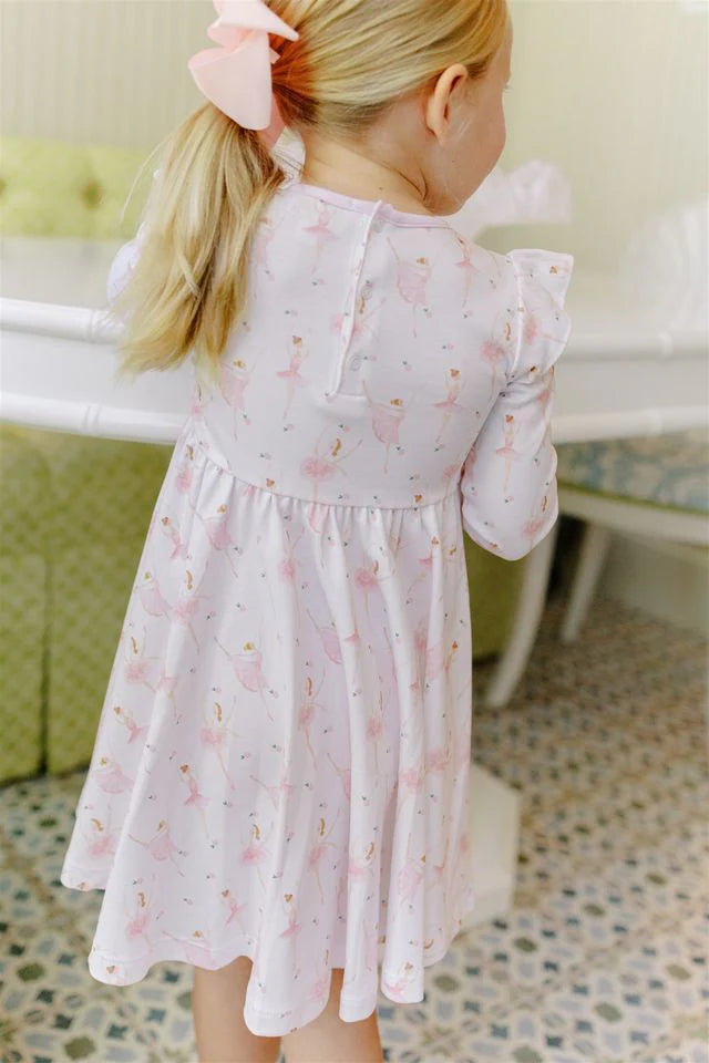 Ballerinas Long Sleeve Twirl Dress 5