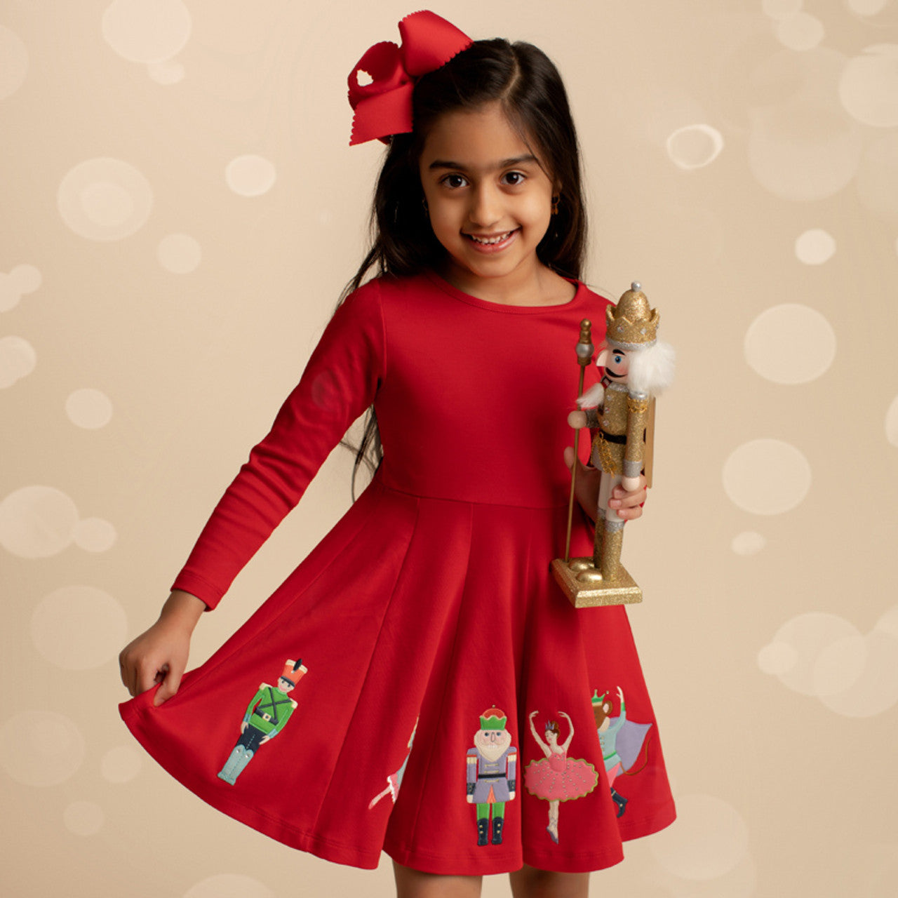red nutcracker dress Lemon Loves Lime - Nutcracker Twirl Dress