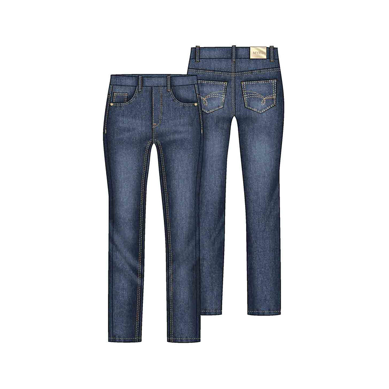Girls Skinny Fit Medium Wash Denim Jeans Style 578 11 Medio