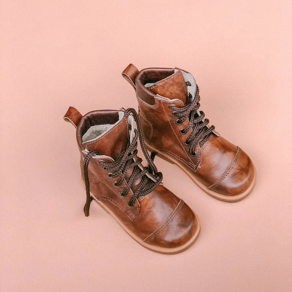 Ezra Boots Walnut Leather Heirloom Sole - Main Image